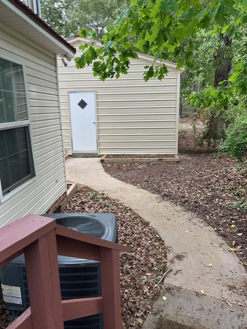 Walk way from back entrance to garage